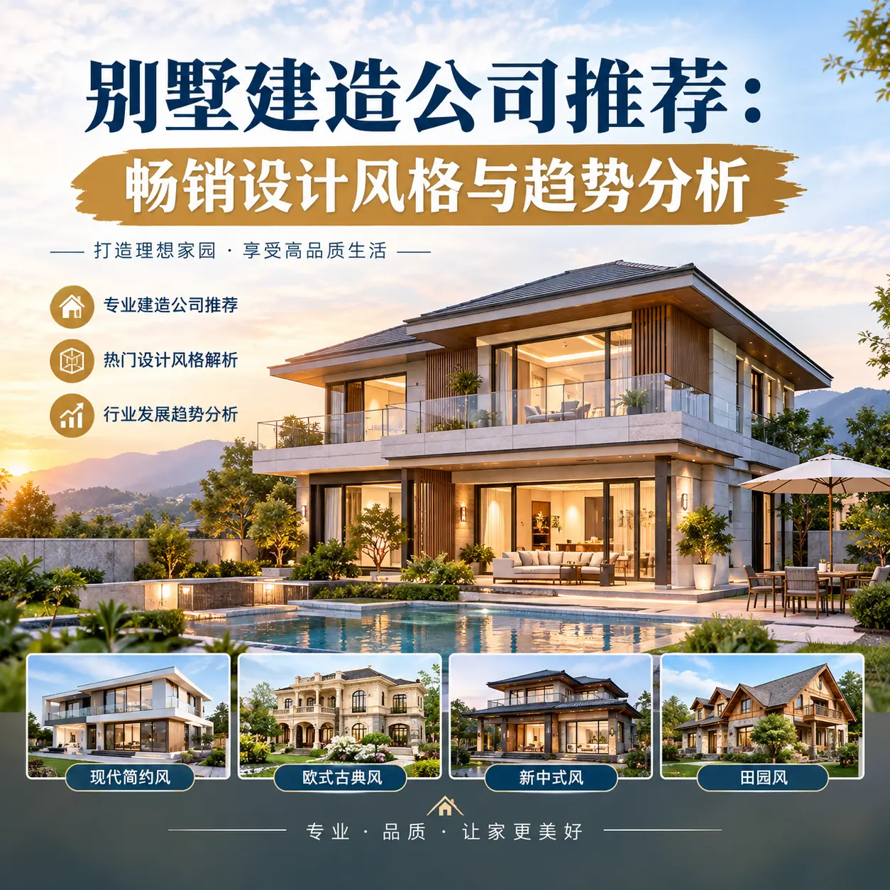 别墅建造公司推荐： 雷山 畅销设计风格与趋势分析