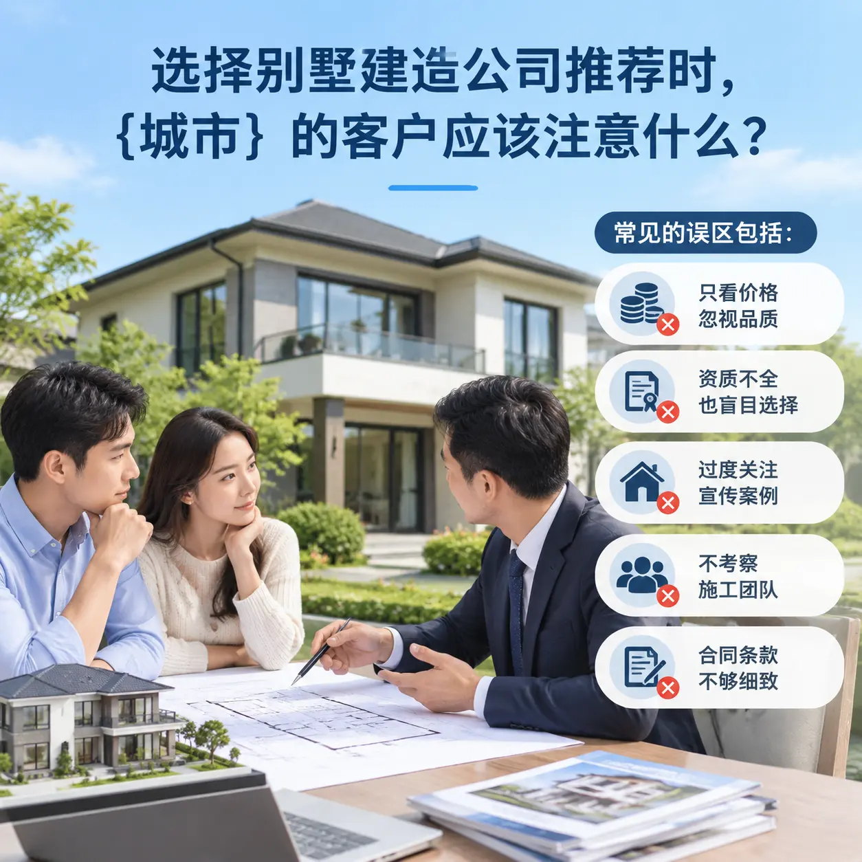 选择别墅建造公司推荐时，雷山 的客户应该注意什么？